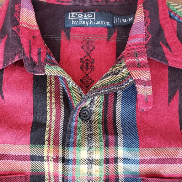 Polo Ralph Lauren Aztec Print Button Down - M - Picture 5 of 8